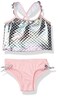 Pink Platinum Girls Baby Mermaid Bathing Suit, Coral, 12M