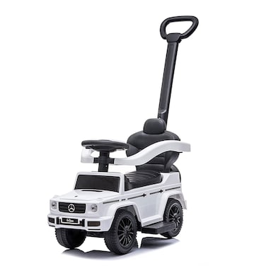 Best Ride On Cars Kids Outdoor Stroller Mercedes G-Wagon for Toddlers 1 to 3 Years Old with Music, Horn Sounds, and Handle, White