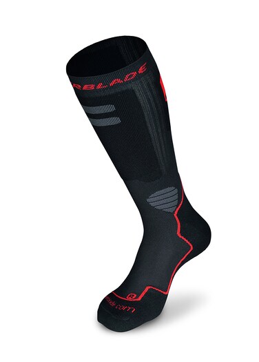 Rollerblade High Performance Men's Socks, Inline Skating, Multi Sport, Black and Red, Large