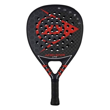 Dunlop Sports Aero-Star Lite Padel Racket, Black/red