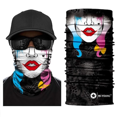 Skull Face Sun Mask half,Bandanas,Neck Gaiter, Headwear, Headband for Fishing, Hunting,Yard work (blue)