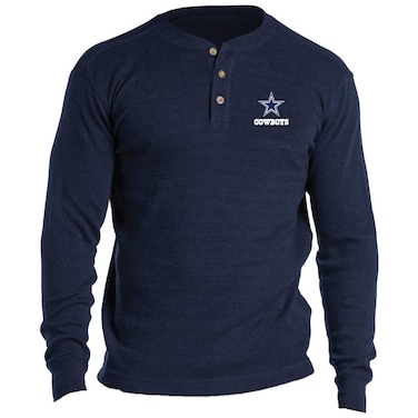 dunbrooke NFL Dallas Cowboys Mens Thermal HenleyThermal Henley, Team, Large