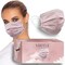VIRTUE CODE On The Go Curved Face Masks - Soft 3 Ply Comfort Face Masks, Colorful Disposable Face Mask 50 Pack. Pink Colored Masks. Adults Mens and Womens Disposable Face Masks