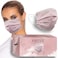 VIRTUE CODE On The Go Curved Face Masks - Soft 3 Ply Comfort Face Masks, Colorful Disposable Face Mask 50 Pack. Pink Colored Masks. Adults Mens and Womens Disposable Face Masks