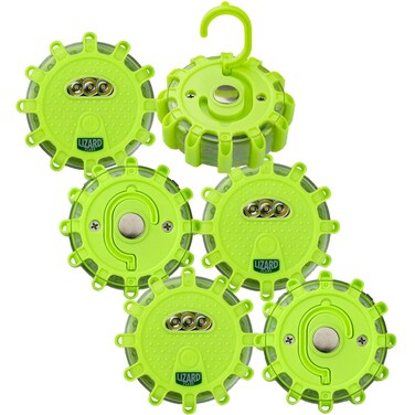 Lizard Flare Flameless LED Road Flares, As Seen On TV Magnetic Safety Flares for Emergency Kit for Vehicles, 15 LED Lights with 9 Safety Modes, DOT Compliant, 1 Count, Holiday Gift