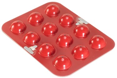Nordic Ware Donut Hole and Cake Pop Pan, 12 Cavaties, Red