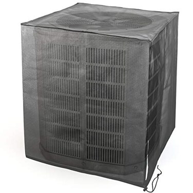 Luxiv Full Mesh Central Air Conditioner Cover, All Seasons Mesh Air Conditioner Leaf Guard AC Cover for Outdoor Central Ac (Black, 31.5 x 31.5 x 35.5)