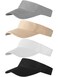 Trounistro 4 Pack Sun Sports Visor Hats Adjustable Hat Summer Cotton Cap for Golf Cycling Fishing Tennis Running Jogging and Other Sports (Style 2)