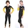 ZCCO Kids Swimsuit, Full Body Sunsuit, Youth Boy's and Girl's One Piece Wet Suits Long Sleeve Swimsuit for Diving,Swimming,Surfing etc Water Sports (Black, XS)