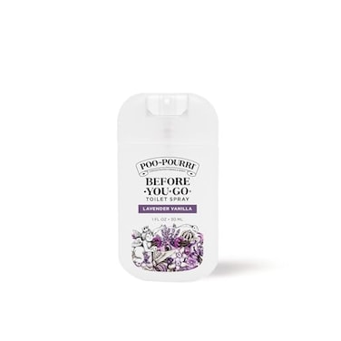 Poo-Pourri Before-You-Go Toilet Spray, Lavender Vanilla, 1 Fl Oz Pocket Travel Size - Lavender, Vanilla and Citrus