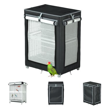 APOLAI 7 Universal Large Bird Cage Cover - 600D Bird Cage Covers for Night, Good Night Bird Cage Cover for Large Bird Cage -L31&Prime;xW20&Prime;xH51&Prime;(Large)