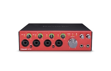 Focusrite Clarett+ 4Pre USB Studio-Grade Audio Interface for Music Makers &mdash; Four Low-Noise, Low-Distortion Mic Preamps providing True-To-Life Sound