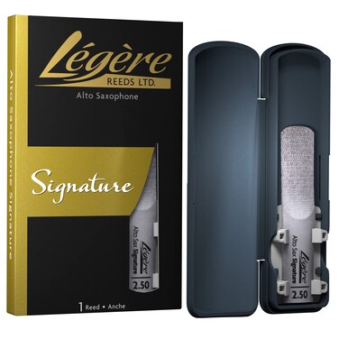 L&eacute;g&egrave;re Reeds - Alto Saxophone Reed, Signature, Strength 2.50 (ASG2.50) - Premium Synthetic Woodwind Reed