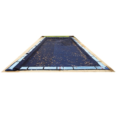 Blue Wave 12-ft x 20-ft Rectangular Leaf Net In Ground Pool Cover, Black