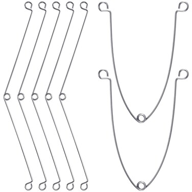 HINZIC 7Pcs Springs Clips Recessed Lighting, Small Torsion Spring Clips Metal, Silver Recessed Light Covers Trims for Bathroom Kitchen Recessed Lighting Downlight Fixtures Accessories