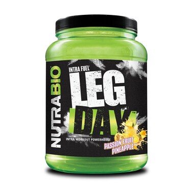 NutraBio Leg Day Intra Carb Supplement &ndash; Advanced Carbohydrate Complex &ndash; Amino Acid EAA/BCAA Formula &ndash; Electrolyte Blend for Recovery and Performance, Passion Fruit Pineapple, 20 Servings