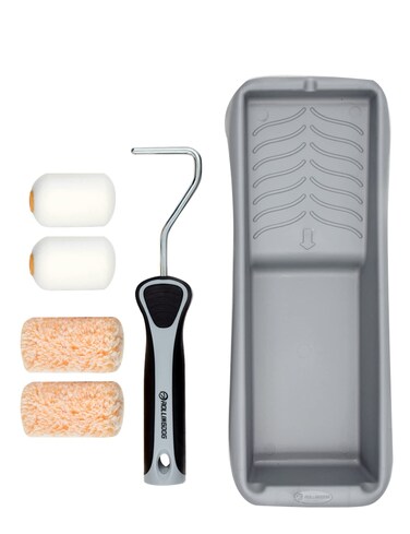 ROLLINGDOG Small Paint Roller-2 Inch Paint Roller, 2 Inches Roller Frame with Foam Roller, Microfiber Roller Covers, Painting Tool for Walls, Cabinets, Doors, Cupboards(6 PC)