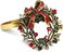 Legigo Set of 6 Christmas Wreath Napkin Rings Set- Metal Xmas Napkin Ring Holders for Cloth Napkins, Christmas Holiday Party Dinner Table Decoration