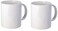 BLUE RIBBON White Sublimation Plain Blank Coffee Mugs, Hot Chocolate Mugs, Ceramic Mugs, Hot Cocoa Mugs, Mug Sets, Gift Pack of 2 11 oz