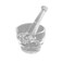 APOTHECARY PRODUCTS Glass Mortar and Pestle Set, 4 Oz White Bowl for Medicine Mixing, Grinding, and Crushing Pills, Ideal for Pharmacy, Lab, and Home Use, Durable Medical-Grade Glass Mixe