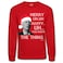 Pesky Patriot Funny Joe Biden Merry UH UH Ugly Christmas Sweater   Hilarious Mumbling Biden Tacky Xmas Pullover Sweatshirt for Men or Women (Large) Red