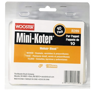 Wooster Brush Mini-Koter R289 4 inch Mini Roller Mohair Blend - 10 Pack