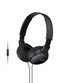 Sony ZX Series Wired On-Ear Headphones with Mic, Black MDR-ZX110AP