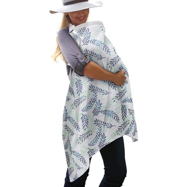 Bebe au Lait Nursing Cover, Apron, Shawl, Privacy Covers for Breast Feeding &amp; Pumping, Breastfeeding Cover for Mom, Soft, &amp; Breathable Muslin Cotton, Full Coverage, One Size Fits All - Athens