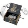 Zelda Wooden Music Box, Hand Crank Wood Legend of Zelda Theme Musical Boxes, Antique Engraved Carved Crafts Gift for Wedding, Valentines, Christmas, Birthday(Black)