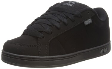 Etnies Kingpin Men's Skateboarding Shoe Classic Puffy Sustainable, Comfortable &amp; Durable Footwear with Die-Cut EVA Insole - Black/Black - 12