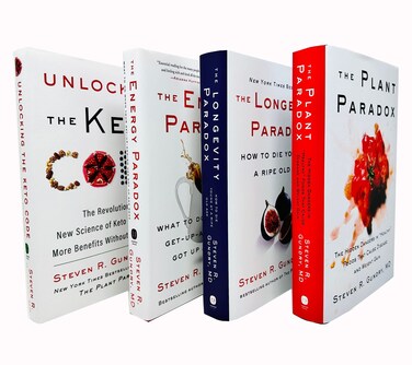 Dr. Steven R Gundry MD 4 Books Collection Set (The Plant Paradox, The Longevity Paradox, The Energy Paradox &amp; Unlocking The Keto Code)