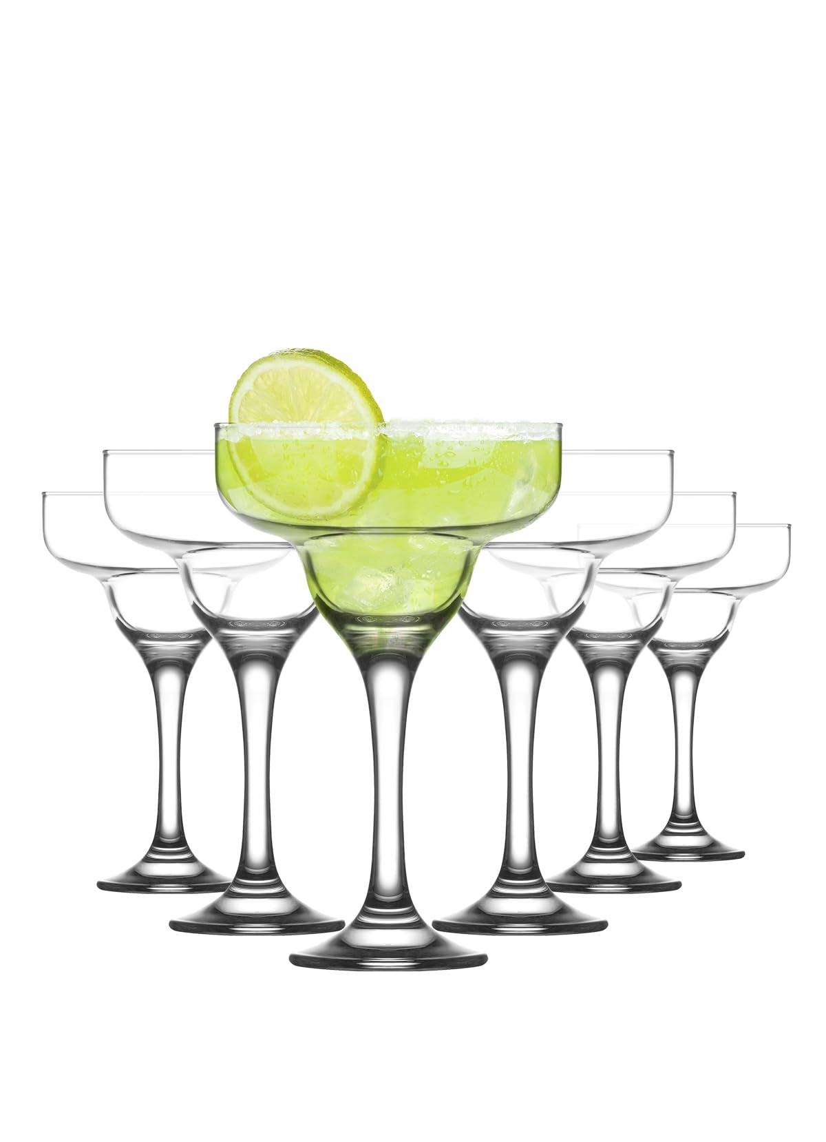 Buy lav Margarita Glasses Set of 6 - Margarita Cocktail Glasses 10.25 oz - Clear Daiquiri Glasses for Parties - Classic Cocktail Drinking Glasses for Frozen Drinks - Made in Europe Online