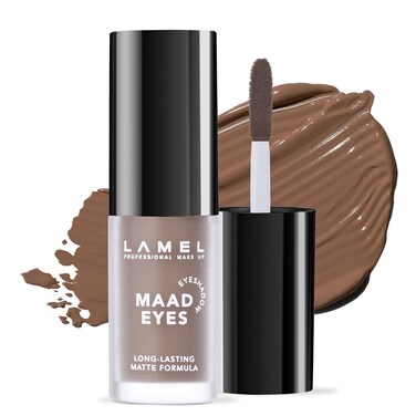 Lamel Matte Liquid Eyeshadow - Long Lasting Waterproof Eye Tint - Quick-Drying, Hypoallergenic Eye Makeup - Creamy &amp; Smooth Formula - Brown Matte Cream Eyeshadow - Maad Eyes, №401, 5.2ml / 0.17oz