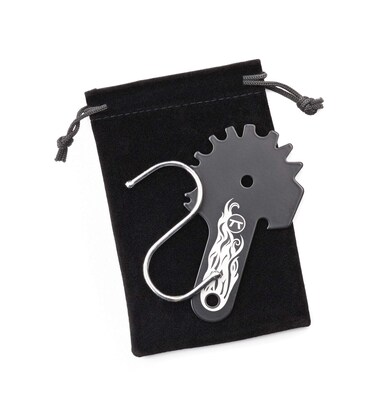 Outset 76488 Universal Scraper and Cleaning Various Grid Sizes, 4.5" Grill Grate Tool, Black