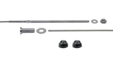 VistaView CableTec Fast &amp; Easy 1/8 inch 10ft Cable Railing Kit - Stainless Steel 316 for Wood Posts - Complete System DIY Installation Kit - Black End Caps