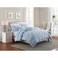 Swift Home Full/Queen Baby Blue Comforter Set - Ruched 3D Floral Pintuck Bedding Set - 2 Pieces Bed Linen, 1 Comforter and 1 Pillow Sham