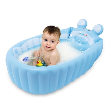 Relaxing Baby   Inflatable Tub,Newborn Bathtub Seat for Infant,Non-Slip Baby Pool for Sitting up,Foldable Toddler Tub Shower,Portable Travel Bath for Kids 0-6 Year
