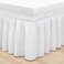 RIMELA White Bed Skirt Queen Size 15 Inch Drop, Elastic Bed Skirting for Bed Base and Frame, Bedding Dust Ruffle Easy to Install, Lightweight Comforter Set with Wrap Around Adjustable Bedskirt