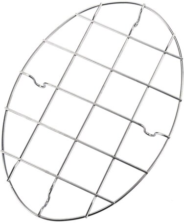 T&amp;B 9.8x6.7 Inch Oval Roasting Cooling Rack 304 Stainless Steel Baking Broiling Rack Cookware 0.8 Inch heigh thick version 1PC