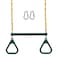 Jungle Gym Kingdom Swing Sets for Backyard, Monkey Bars &amp; Swingset Accessories - Set Includes 18" Trapeze Swing Bar &amp; 48" Heavy Duty Chain with Locking Carabiners - Outdoor Play Equipment (Green)