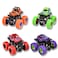 Monster Trucks for Boys, 4 Pack Pull Back Vehicles Cars for Toddlers, 360&deg; Rotation 4 Wheels Drive Durable Friction Cars Powered Push and Go Toys Truck Playset Gift for 3 4 5 6 7 8 Year Old Kids Girls