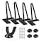 SMARTSTANDARD 6 Inch Heavy Duty Hairpin Furniture Legs, Metal Home DIY Projects for TV Stand, Sofa, Cabinet, etc with Rubber Floor Protectors Black 4PCS