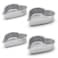 Thymart Mini Tart Pan Set, 4-Inch 4Pcs with UN-Removable Bottom Non-Stick Round Quiche Bakeware for Oven and Instant Pot Baking, Pudding Mold Quiche Pans