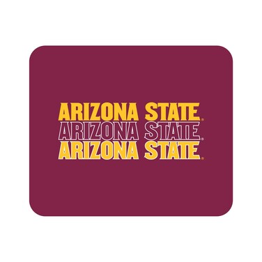 OTM Essentials Officially Licensed Arizona State University Standard Fabric Mouse Pad, Desk Accessories, Standard Fabric Gaming Mouse Pad with Non-Slip Rubber Base, Triple Wordmark