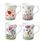Grace Teaware Bone China Coffee Tea Mugs 9-Ounce, Assorted Set of 4 (Meadow)