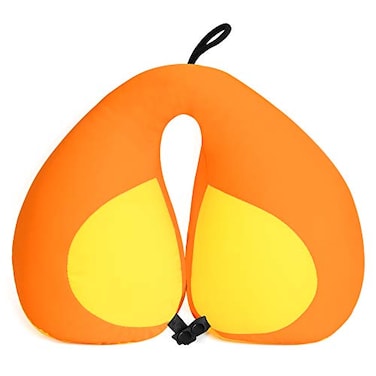 MOOB Kids Pillow Travel Neck Pillow U-Shape for Car Headrest Air Cushion Child Car Seat Head Support Traveling Gifts for Toddler &amp; Children Yellow