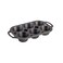 Lodge Seasoned Cast Iron Muffin Pan, 6 Impressions , 12.69", Black