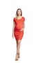 Maternal America Women's Short Sleeve Belly Ruched Maternity/Nursing Dress, red, Small