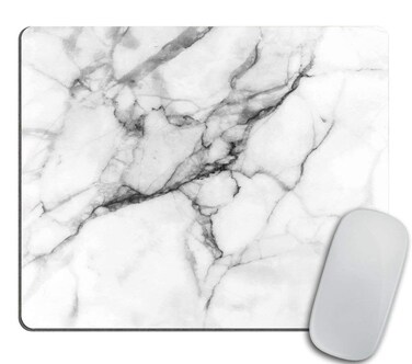 Marble Mousepad White Marble Print Mouse Mat Mouse Pad Office Mousemat Mousepads with Design Desk Accessory Office Present