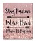 Amcove Gaming Mouse Pad Custom, Stay Positive Work Hard and Make It Happen Inspirational Quotes Mouse pad Art Rose Gold and Silver Glitter Black Quote